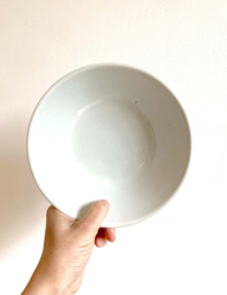 Chinese rijstkom met haan decor.  Aardewerk vintage schaal / rooster bowl / hanen kom