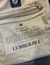 Blauw lederen Micmacbags tas - Lumberjill - Shopper. Leren handtas