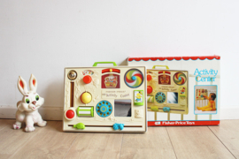 Vintage Activity Center van Fisher Price  in originele doos. Retro baby speelgoed