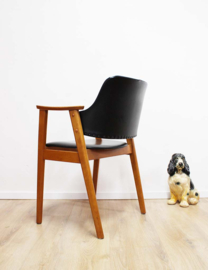Houten vintage stoel met armleuningen. Mid Century design, Pastoe?