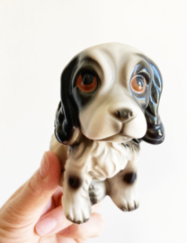 2 vintage honden beeldjes, moeder en puppy. Retro hondjes - Cocker-spaniël