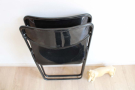 Zwarte vintage klapstoelen - Ted- IKEA. Retro design stoelen - Niels Gammelgaard