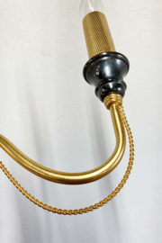 Goudkleurig vintage wandlampje met kaarsjes. Antieklook 'kaars' lampje