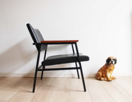 Zwarte vintage fauteuil. A3 lounge chair - Gebr. Van der Stroom voor Avanti?