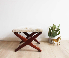 Verstelbare vintage voetenbank -  Gimson & Slater? Retro hocker, jaren 60.