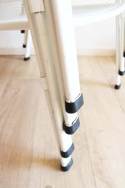 Set van 4 wit metalen vintage tuinstoelen. Retro stoelen- Emu?
