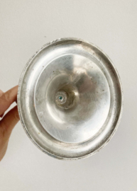 Vintage kandelaar, zilver? Antieke brocante kaarsenhouder