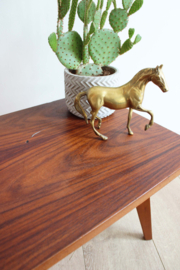 Laag vintage bijzettafeltje. Retro plantentafel