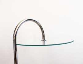 Glazen vintage bijzettafeltje, Ry - Tord Björlund voor Ikea.  Retro design tafel