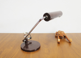 Bruine vintage Hala lamp. Origineel retro bureau / piano lampje