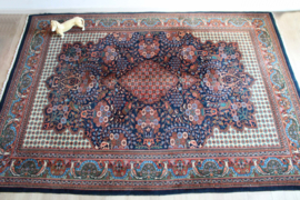Handgeknoopt Oosters kleed met bloemen. Boho vintage tapijt - India - Ghom