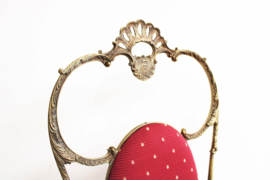 Antieke koper / messing stoeltje, Chiavari-stijl. Vintage Regency stoel.