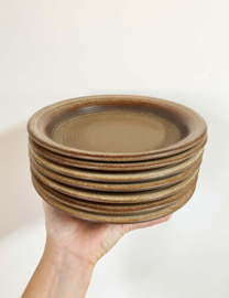 Set van 7 vintage soepborden - Gerzit.  Aardewerk retro borden