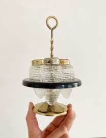 Vintage peper en zout stel. Retro condiment set, antiek look.