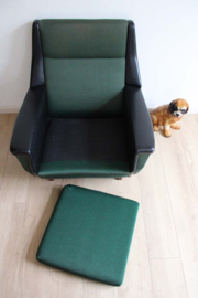 Groene vintage fauteuil. Retro design Mid Century stoel, evt 2