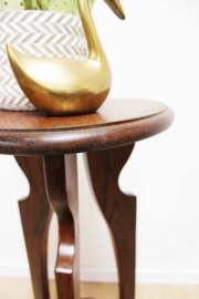 Art Deco plantentafel - eiken? Houten vintage tafeltje - Amsterdamse school stijl