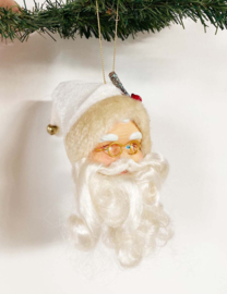 Vintage kerstman voor in de boom. Retro kerstversiering, Santa Claus