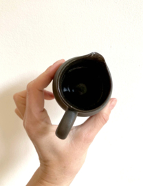 Aardewerk vintage roomstel - Cor Unum?  Bruin stenen retro servies