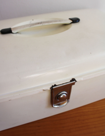 Vintage Brabantia broodtrommel - crème. Groot retro bewaarblik