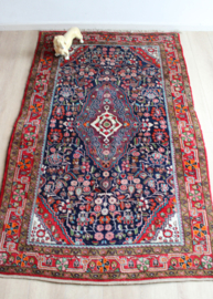 Kleurrijk vintage tapijt - Djosan. Handgeknoopt Oosters kleed.
