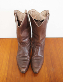 Leren vintage  Cowboy Boots - Bill Montana.  Lederen Western laarzen 44