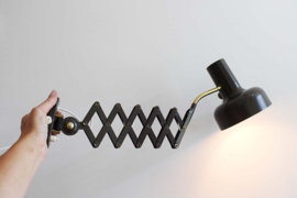 Bruine vintage schaarlamp, Hala? Retro design lamp