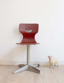 Vintage schoolstoel, Smiley - Adam Stegner. Industrieel retro stoeltje