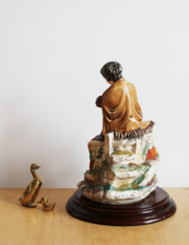 Groot vintage beeld van Scaggiari, Capodimonte. Moeder met baby, Madonna?