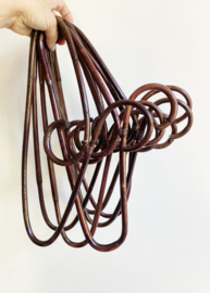 Set van 7 rotan vintage kledinghangers.  Retro kleerhanger / bamboe kapstok