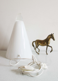 Set glazen vintage Teepee lampen - ILU. Witte retro design lamp, ijsberg/piramide