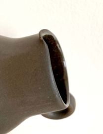 Aardewerk vintage roomstel - Cor Unum?  Bruin stenen retro servies