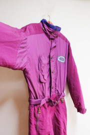 Paars vintage skipak Allsport - maat 54. Retro winter onesie / après-ski / klunen
