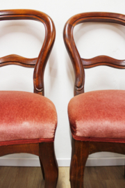 Set van 4 antieke (?) Barok stoelen. Vintage Queen Ann stoeltjes