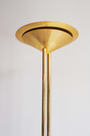 Goudkleurige Hollywood Regency stijl vloerlamp - Dijkstra. Vintage design lamp.