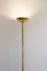 Goudkleurige Hollywood Regency stijl vloerlamp - Metalarte. Vintage design lamp.