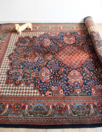 Handgeknoopt Oosters kleed met bloemen. Boho vintage tapijt - India - Ghom