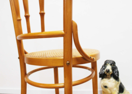 Houten vintage stoeltje, Thonet stijl. Boho brocante cafe stoel, Ligna?