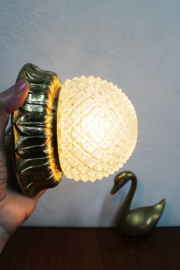 Set Hollywood Regency plafond/ wand lampen - Limburg. 4 vintage lampjes