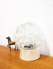 Vintage plafonnière van bubbelglas, Helena Tynell - Glashütte Limburg? Retro plafonnière / Thabur lamp