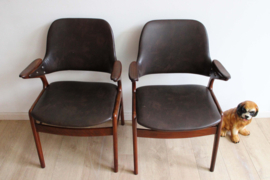 Set vintage design stoelen, Pynock - Wierden. Mid Century retro stoel, 2 x
