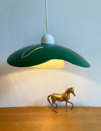 Groen glazen vintage lamp. Retro design hanglamp