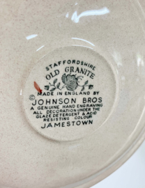 Set van 4 vintage kopjes en schotels -Johnson Bros - Old Granite - Jamestown