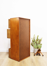 Houten vakkenkastje - Ikea - Moppe. Kleine retro ladekast