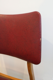 2 houten vintage stoelen. Set Mid Century retro eetkamerstoelen