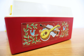 Vintage fisher Price platenspeler met 5 platen. Retro speelgoed / muziekdoos 995