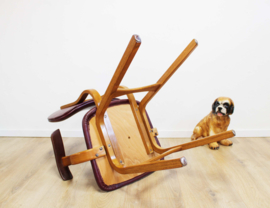 Houten vintage stoel met armleuningen. Mid Century design,  Pastoe?