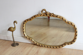 Vintage spiegeltje in gouden barok lijst. Hollywood Regency wand spiegel