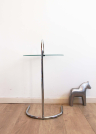 Glazen vintage bijzettafeltje, Ry - Tord Björlund voor Ikea.  Retro design tafel
