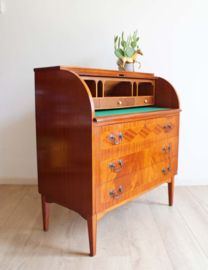 Vintage secretaire van Svenska Möbelindustri. Houten retro design kast