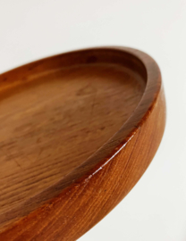 Lage Scandinavische vintage schaal - Kay Bojesen. Teakhouten retro bord / dienblad
